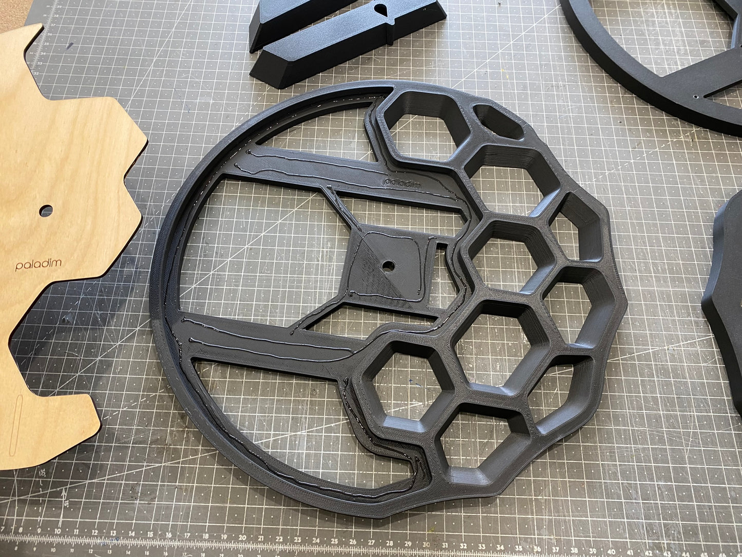 "KLETKA 4.1" STL Wall Clock Hybrid DIGITAL DESIGN for 3D Printing and Laser Cutting
