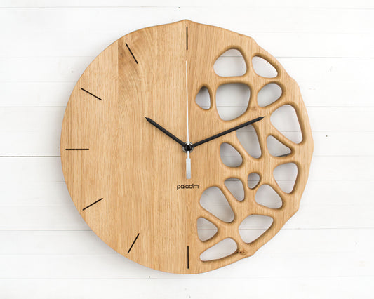 Стенен часовник KLETKA топология, дъб