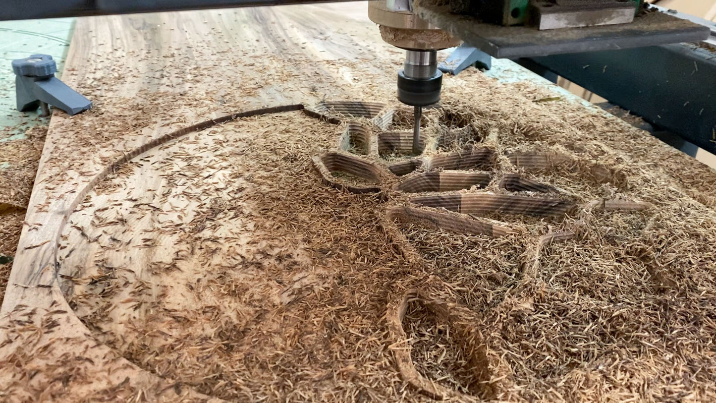 KLETKA 3.0 wall clock, walnut