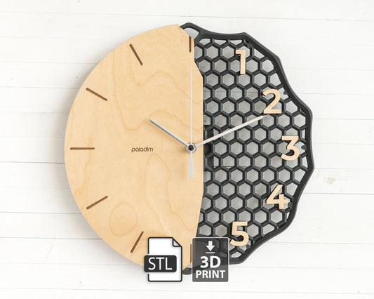 KLETKA Lite, лазерно изрязан стенен часовник