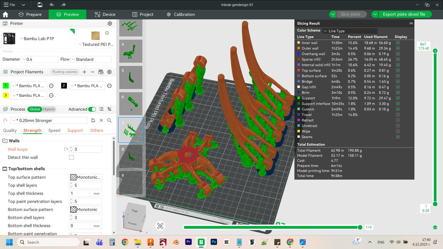 "TRIKRAK" STL Tripod Lamp DIGITAL DESIGN for 3D Printing