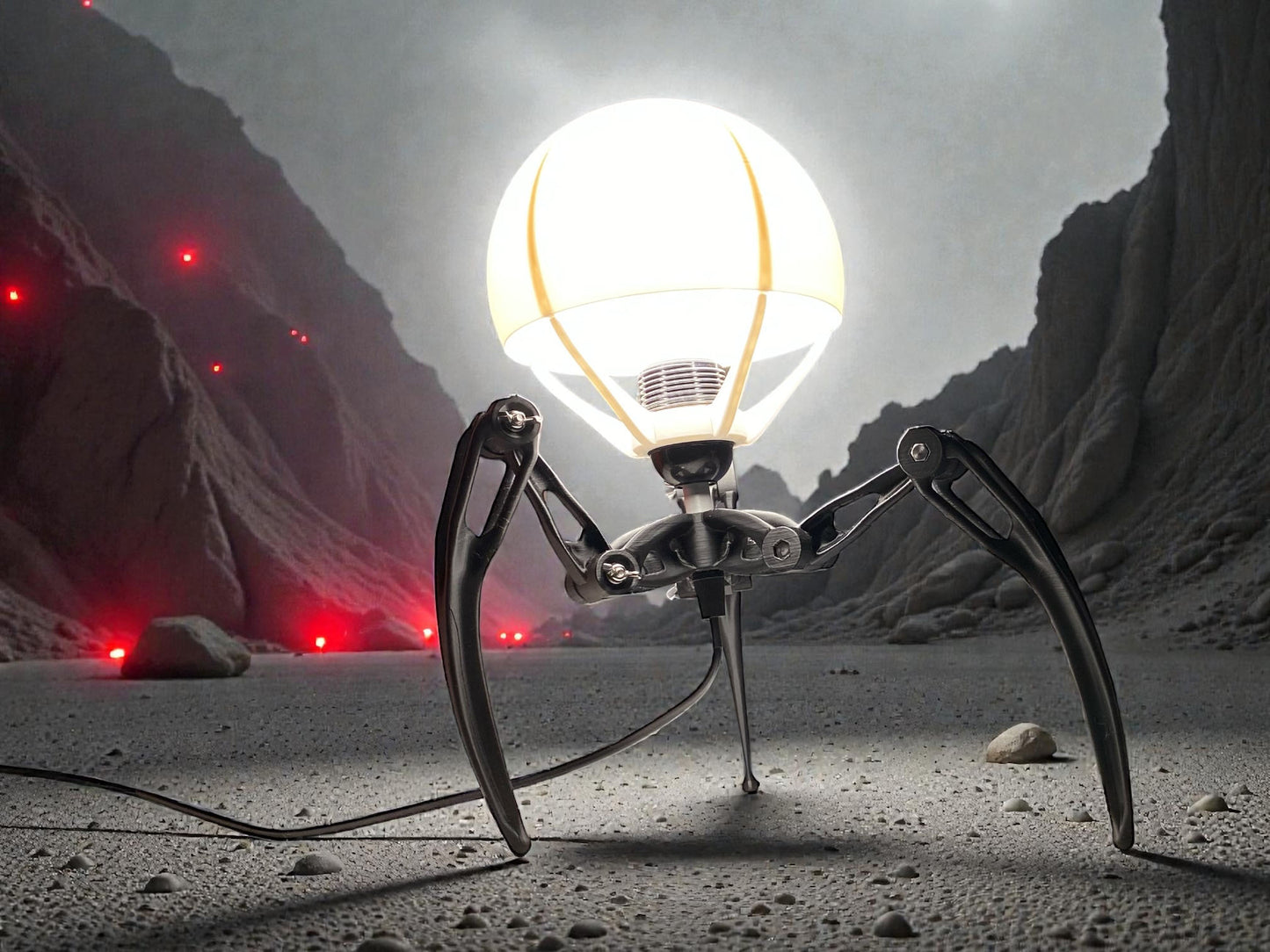 "TRIKRAK" STL Tripod Lamp DIGITAL DESIGN for 3D Printing