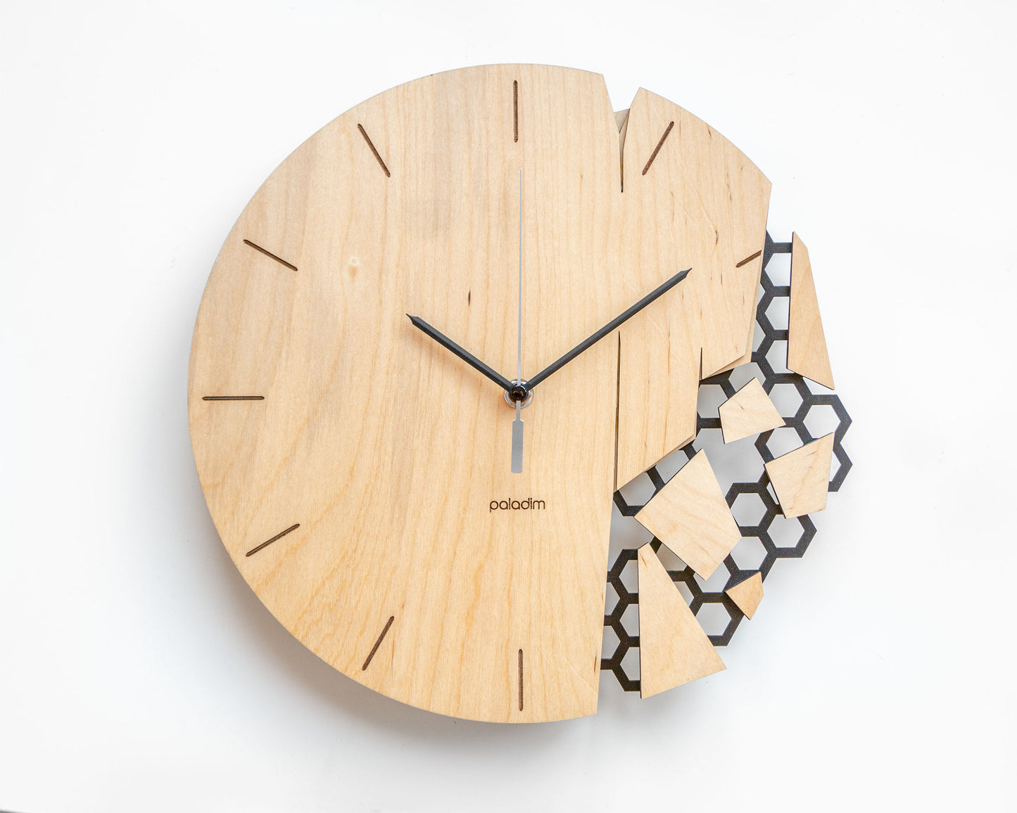 VREME Lite wall clock, plywood