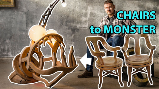 Making: RIBA - barber chairs turned into a monster lamp