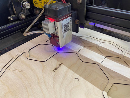 "KLETKA 4.0" Wall Clock DIGITAL DESIGN for Laser Cutting