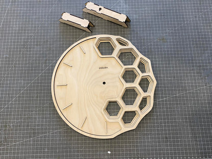 "KLETKA 4.0" Wall Clock DIGITAL DESIGN for Laser Cutting