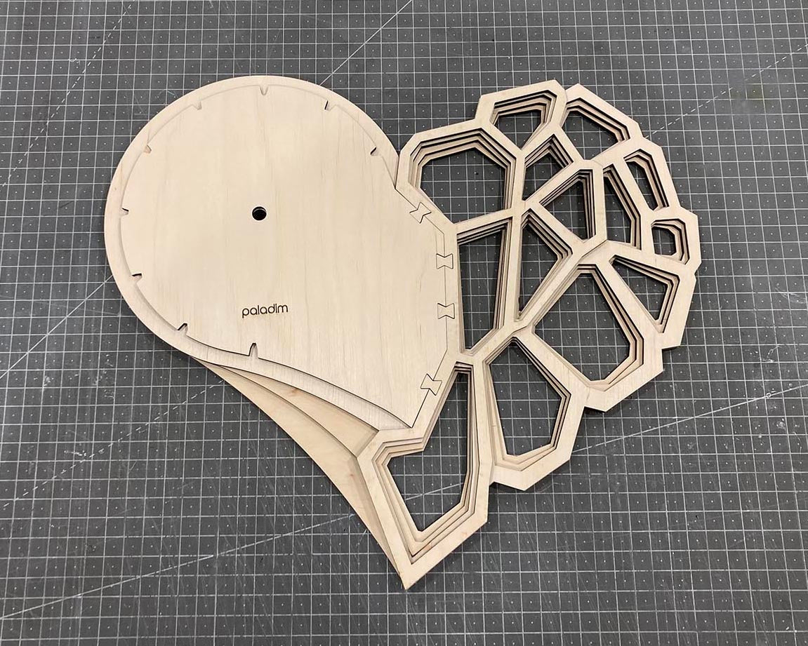 "LUBOV" Love Wall Art/Clock DIGITAL DESIGN for Laser Cutting