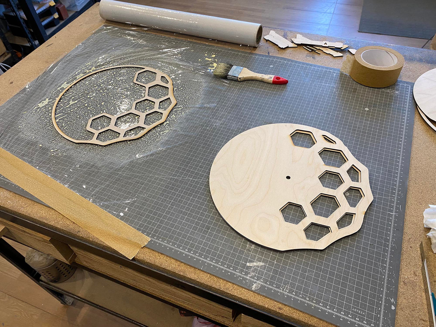 "KLETKA 4.0" Wall Clock DIGITAL DESIGN for Laser Cutting