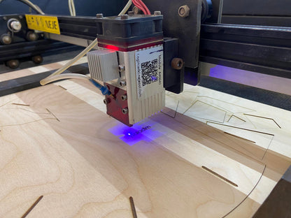 "VREME 6.1" STL Wall Clock HYBRID DIGITAL DESIGN (3D Print + Laser Cut)