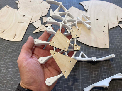 "VREME 6.1" STL Wall Clock HYBRID DIGITAL DESIGN (3D Print + Laser Cut)