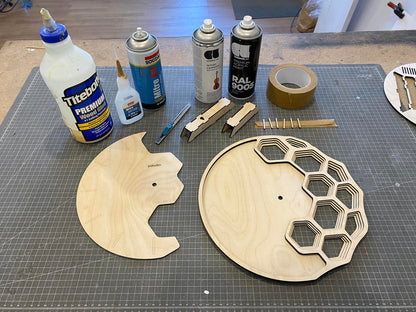 "KLETKA 4.0" Wall Clock DIGITAL DESIGN for Laser Cutting