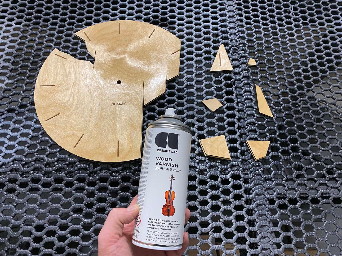 "VREME 6.1" STL Wall Clock HYBRID DIGITAL DESIGN (3D Print + Laser Cut)