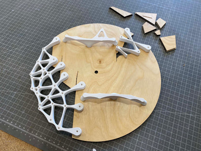 "VREME 6.1" STL Wall Clock HYBRID DIGITAL DESIGN (3D Print + Laser Cut)
