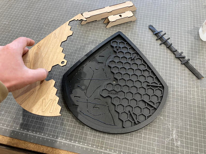 "KAPKA" Wall Clock DIGITAL DESIGN for Laser Cutting