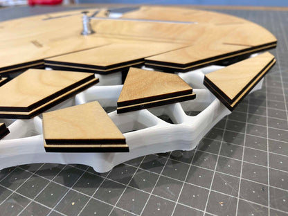 "VREME 6.1" STL Wall Clock HYBRID DIGITAL DESIGN (3D Print + Laser Cut)