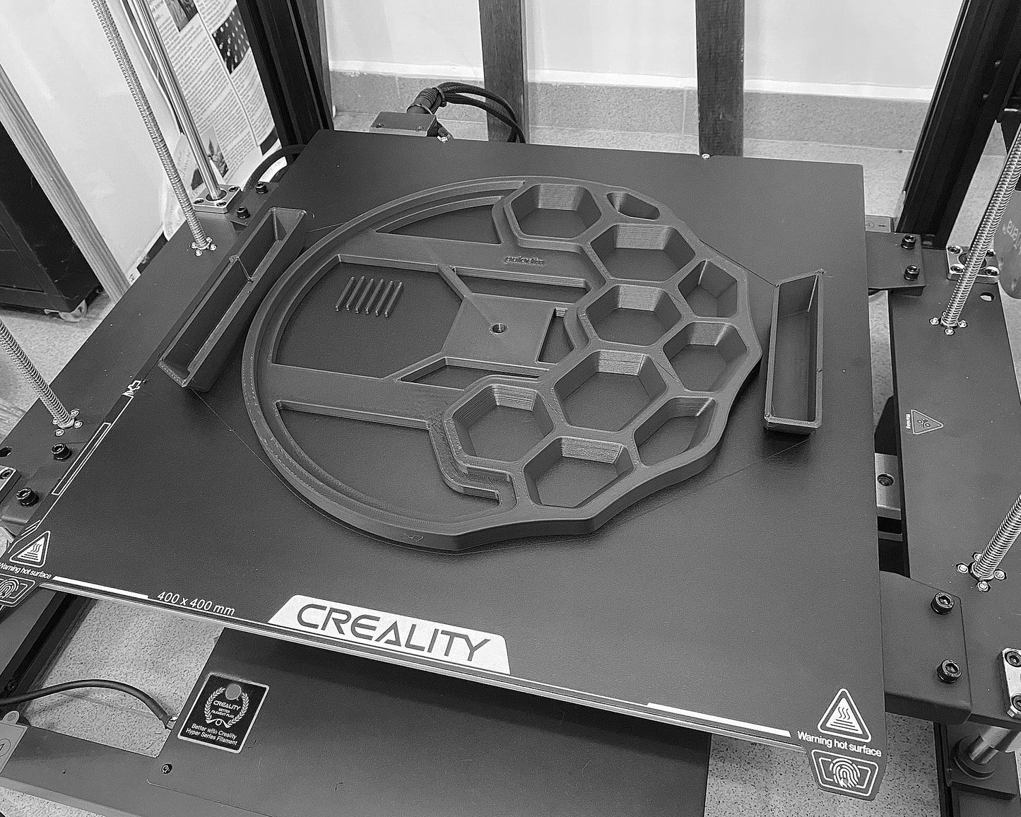 KLETKA 4 wall clock, 3D print + plywood