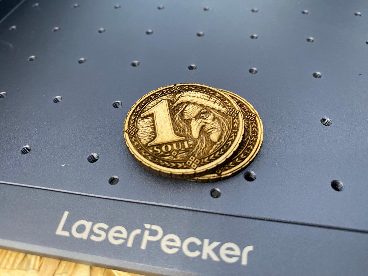 "Baba Yaga" Halloween Coin SVG for Laser Engraving