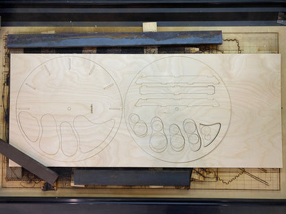 "POGLED" Wall Clock DIGITAL DESIGN for Laser Cutting