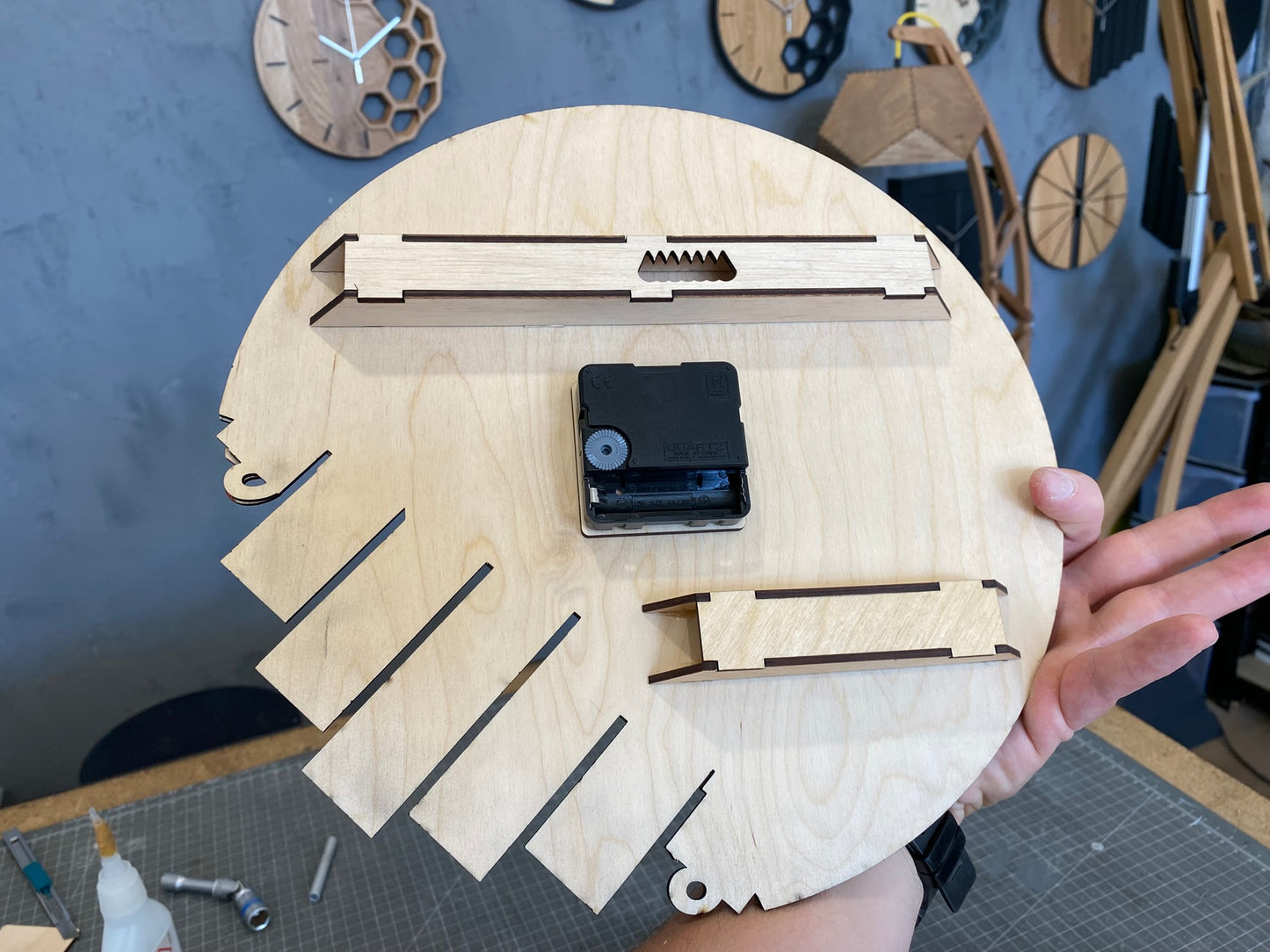 "CHAST" Wall Clock DIGITAL DESIGN for Laser Cutting
