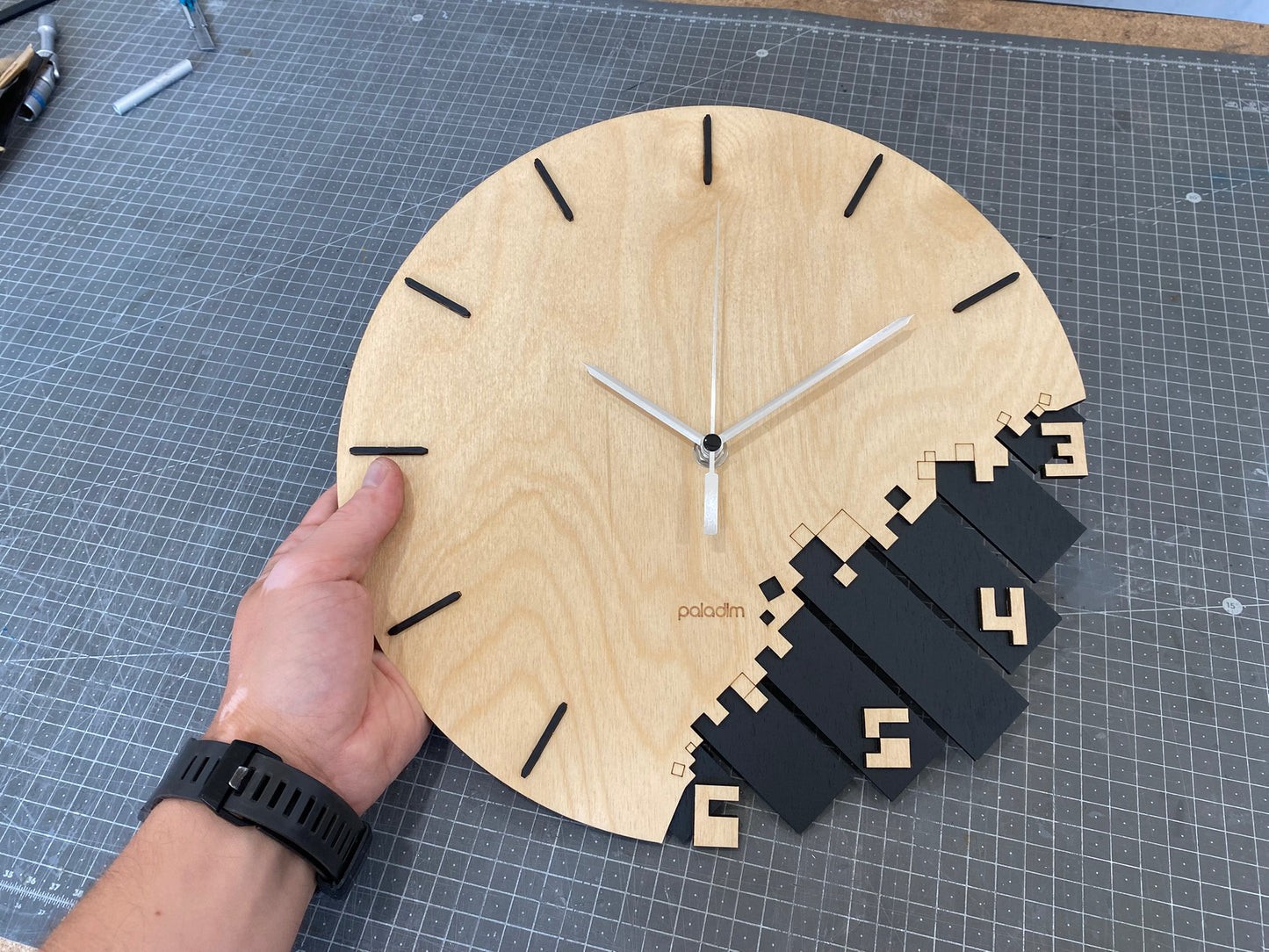 "CHAST" Wall Clock DIGITAL DESIGN for Laser Cutting
