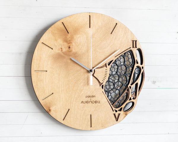 "Aliencell" Wall Clock DIGITAL DESIGN - Laser Cut on the Aliencell X1, 60W Diode Laser