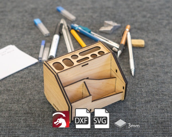 "KUTUK" Desk Organiser DIGITAL DESIGN for Laser Cutting