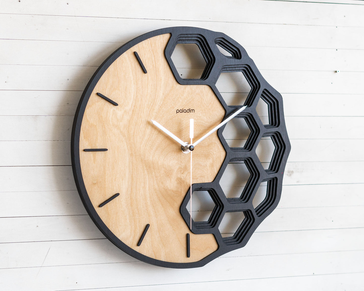 "KLETKA 4.0" Wall Clock DIGITAL DESIGN for Laser Cutting