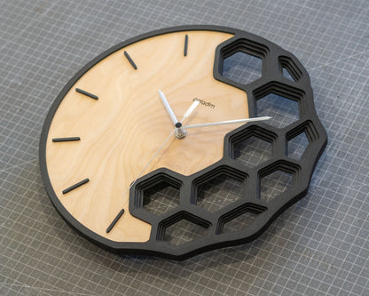 "KLETKA 4.0" Wall Clock DIGITAL DESIGN for Laser Cutting