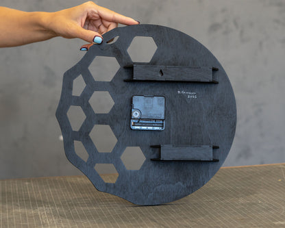 "KLETKA 4.0" Wall Clock DIGITAL DESIGN for Laser Cutting