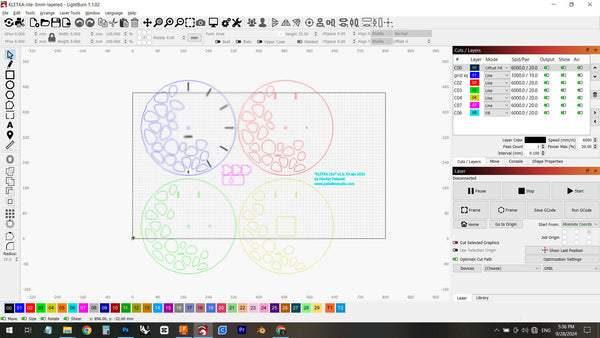 "KLETKA Lite" Wall Clock DIGITAL DESIGN for Laser Cutting