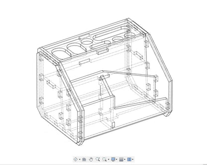 "KUTUK" Desk Organiser DIGITAL DESIGN for Laser Cutting