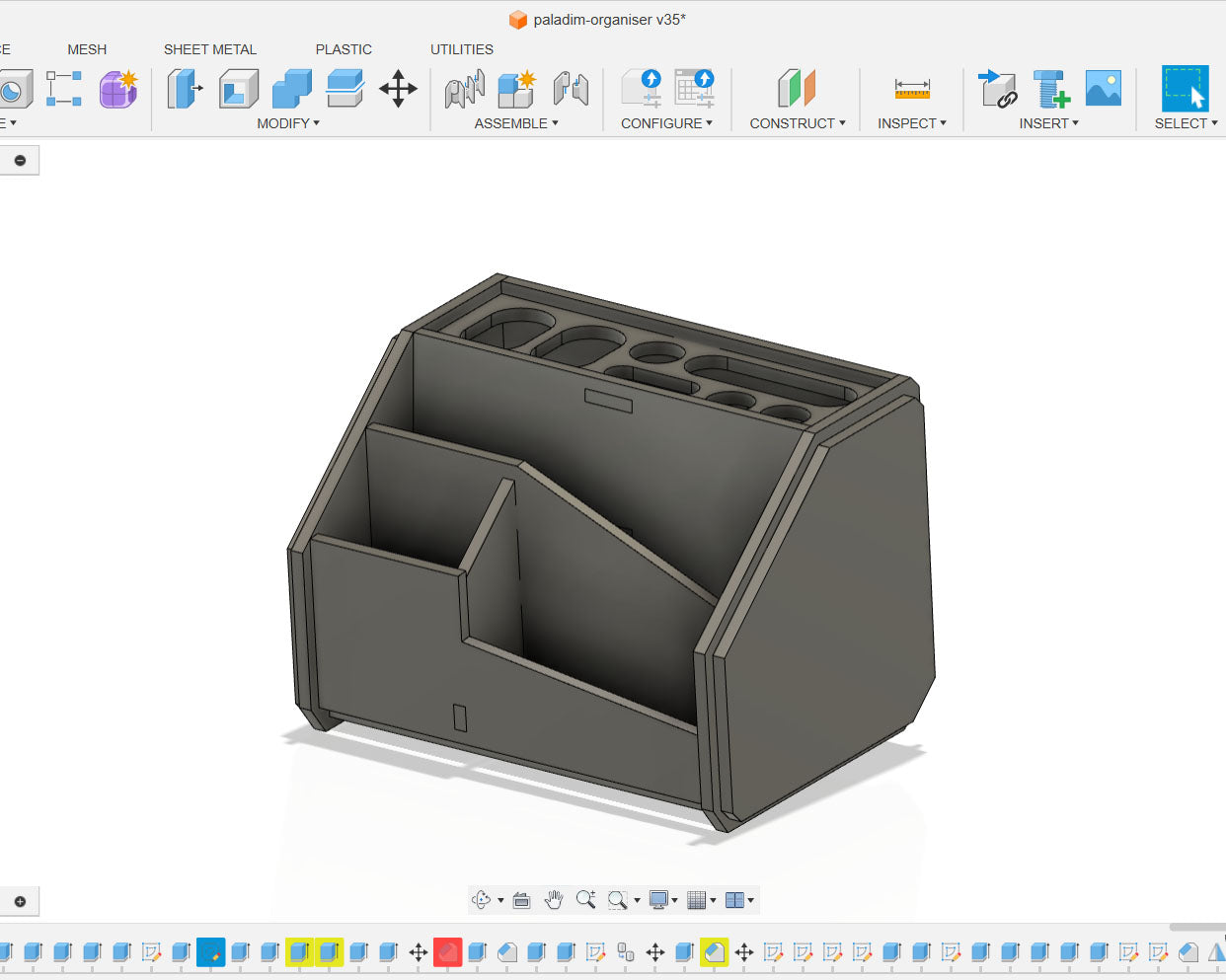 "KUTUK" Desk Organiser DIGITAL DESIGN for Laser Cutting