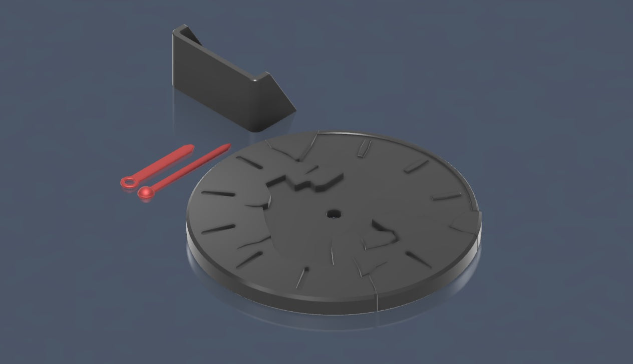 "VREME 3.0" Desk Clock DIGITAL DESIGN for 3D Printing STL