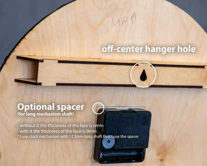 "IZHOD" Wall Clock DIGITAL DESIGN for Laser Cutting