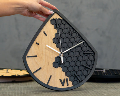 "KAPKA" Wall Clock DIGITAL DESIGN for Laser Cutting