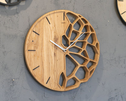 KLETKA 3.0 wall clock, oak, Ф40cm