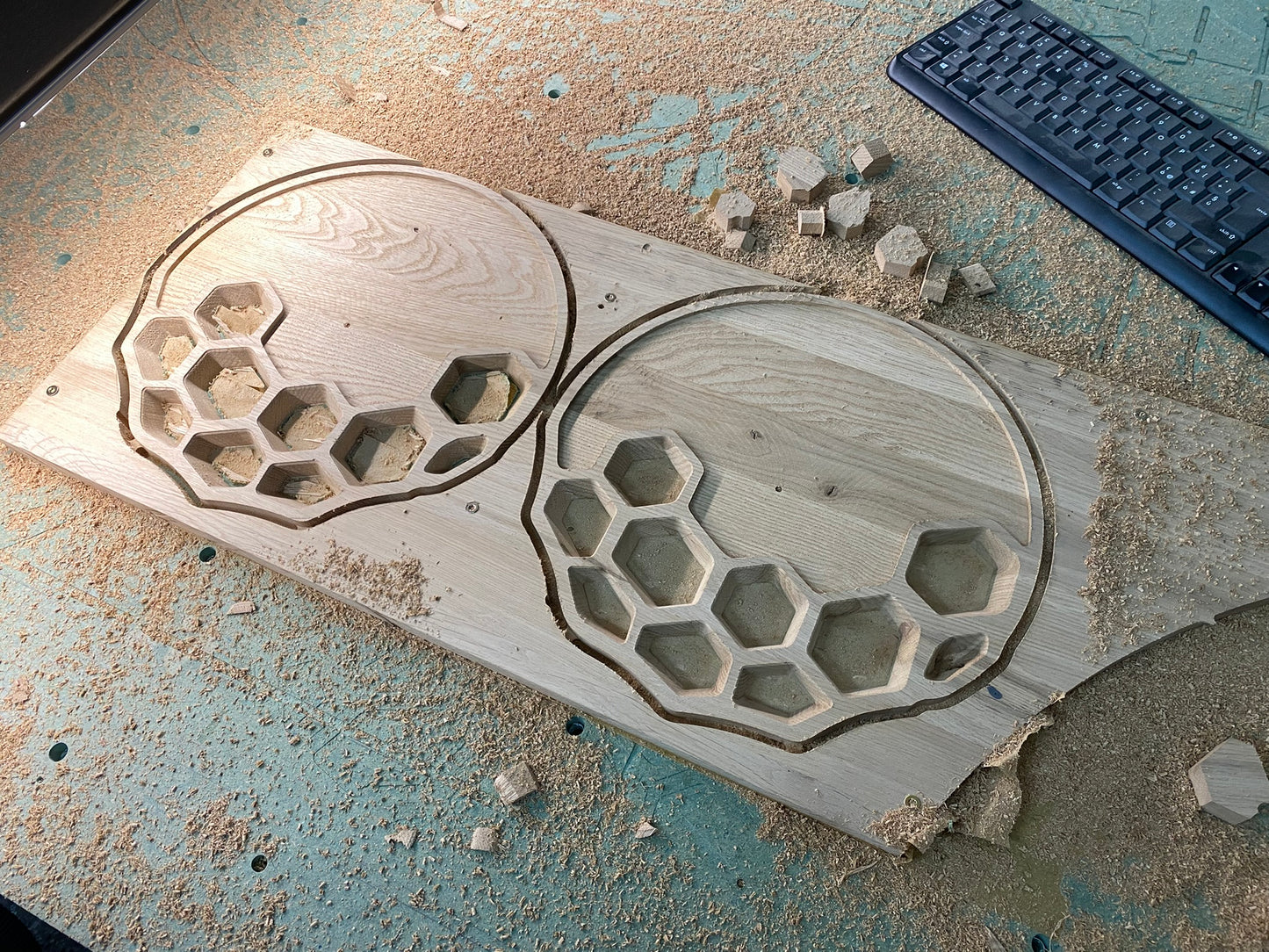 "KLETKA 4.1" Wall Clock DIGITAL DESIGN for CNC Router cutting, F3D, STP, DXF