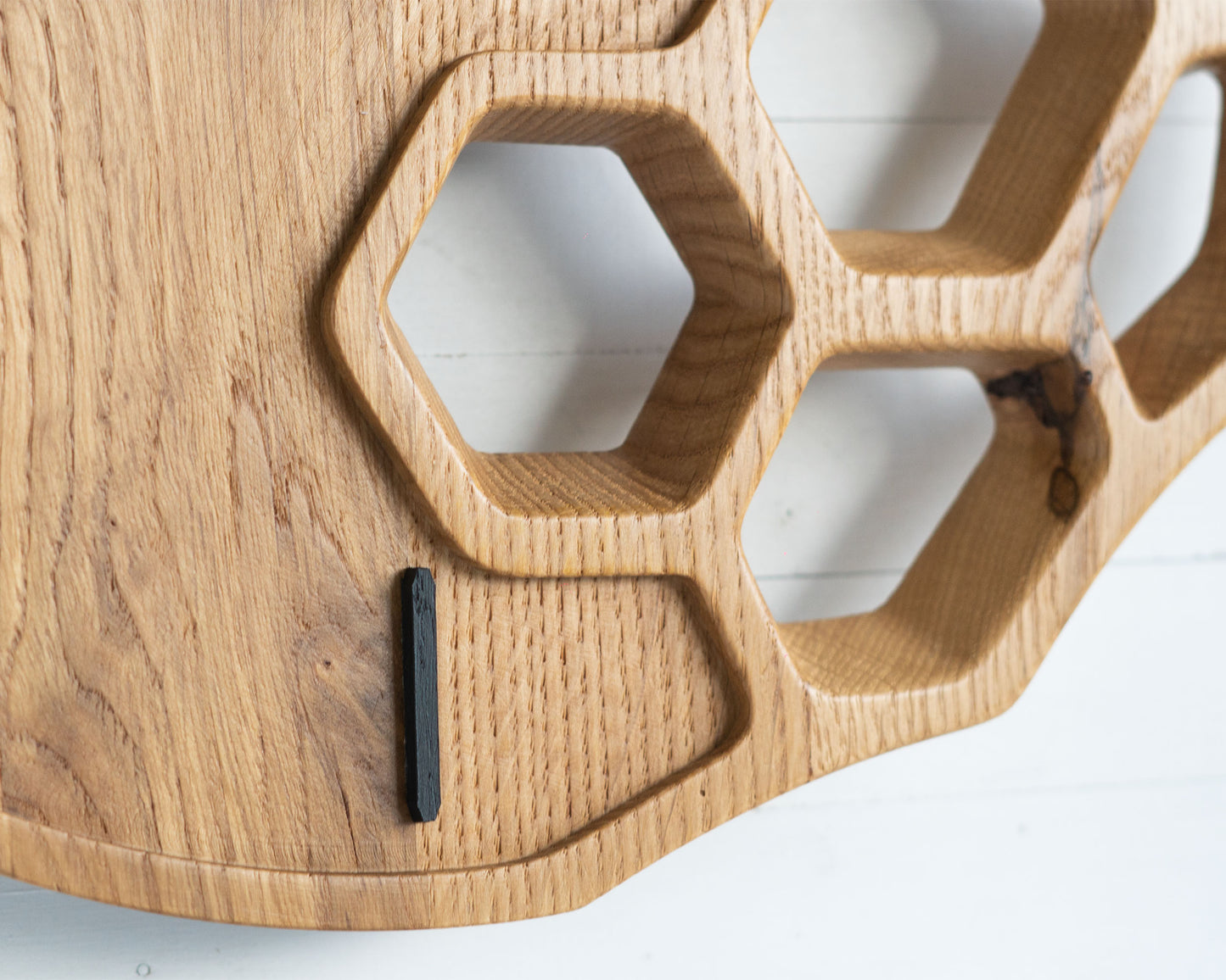 KLETKA 4 hexaon wall clock, oak