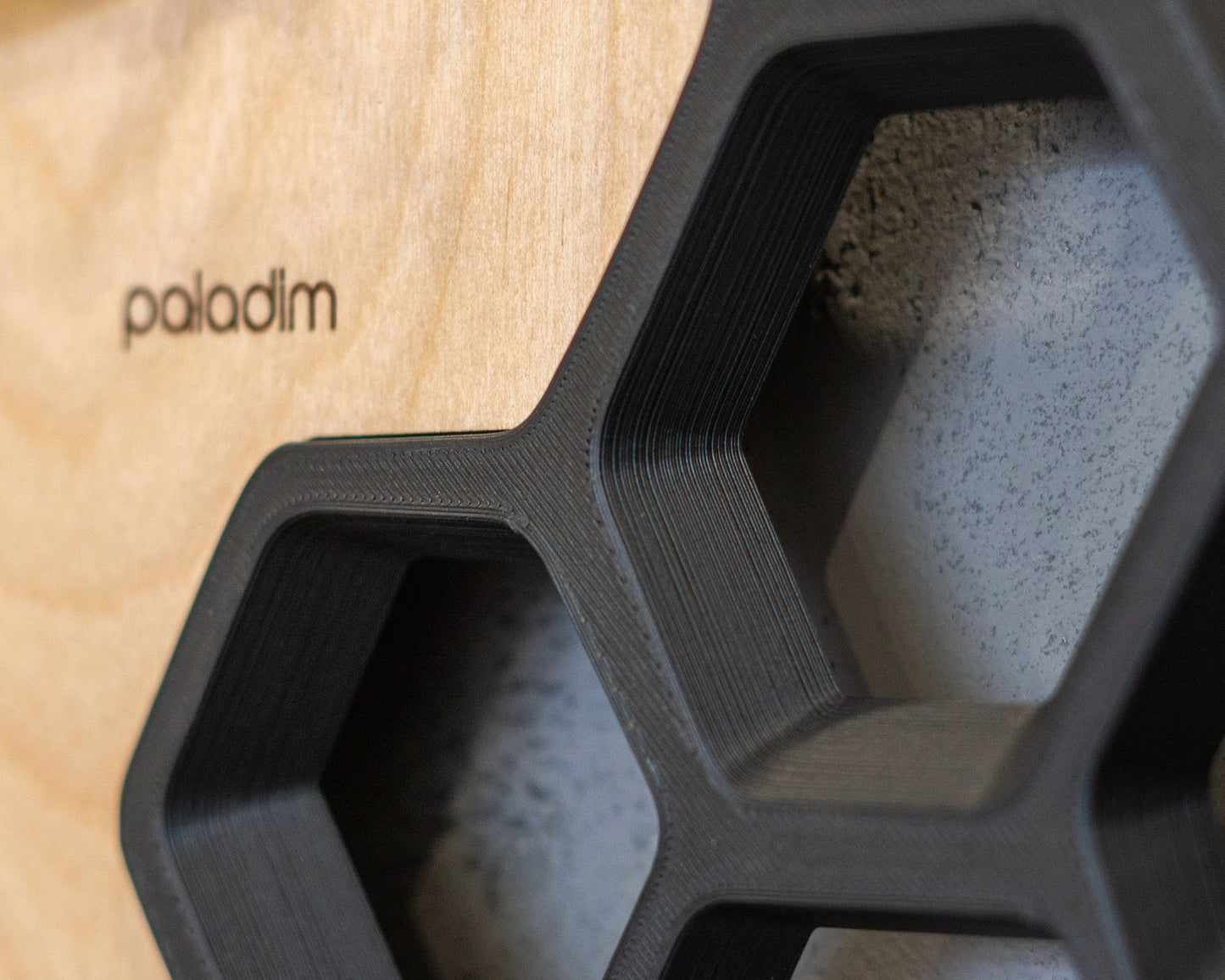 KLETKA 4 wall clock, 3D print + plywood