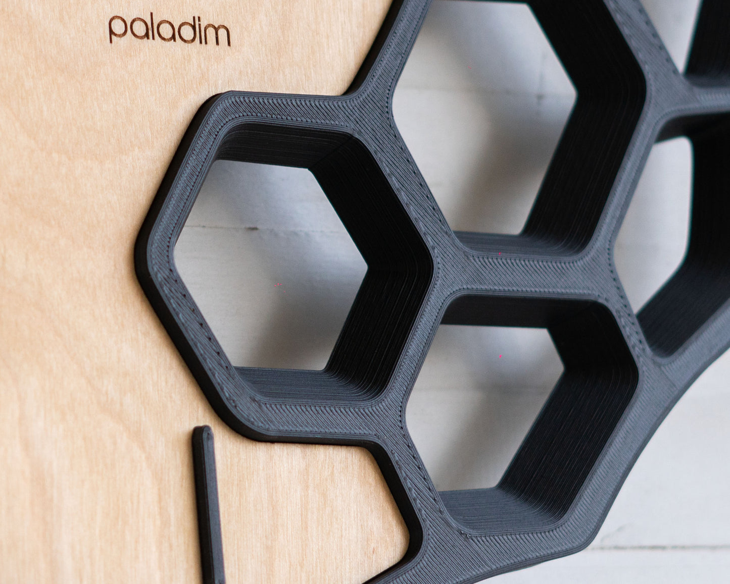 KLETKA 4 wall clock, 3D print + plywood