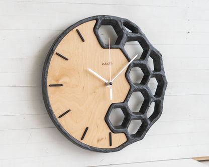 KLETKA 4 faux rock wall clock