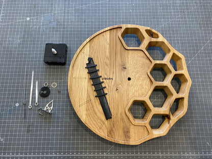 "KLETKA 4.1" Wall Clock DIGITAL DESIGN for CNC Router cutting, F3D, STP, DXF