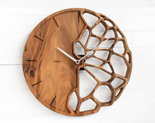 KLETKA 3.0 wall clock, walnut