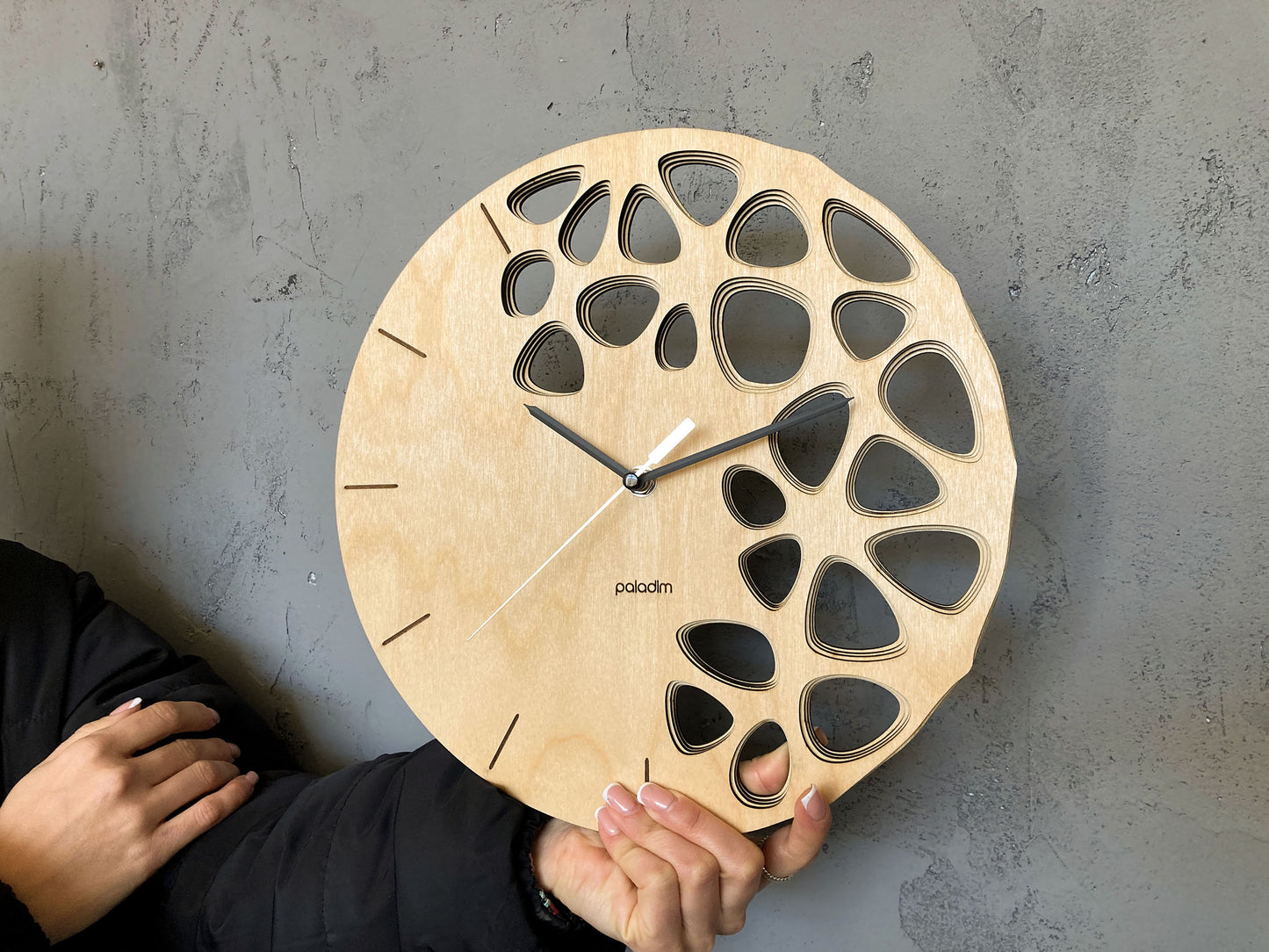 KLETKA Lite, laser cut wall clock