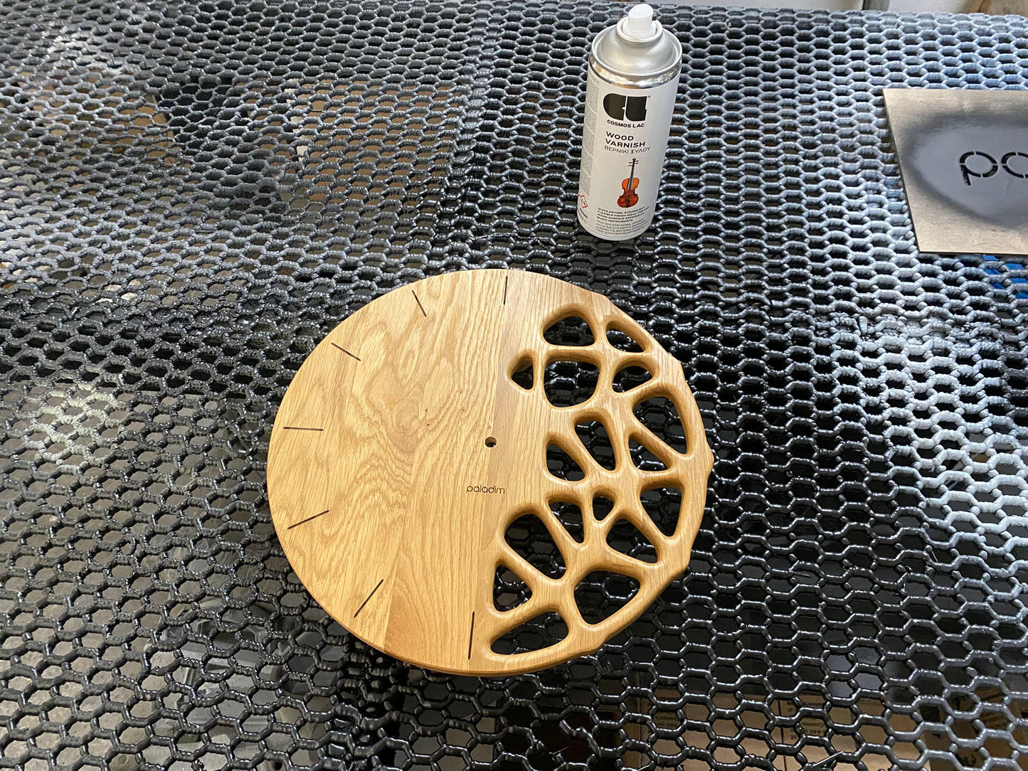 "KLETKA" Wall Clock DIGITAL DESIGN for CNC Router cutting, STP, DXF, F3D