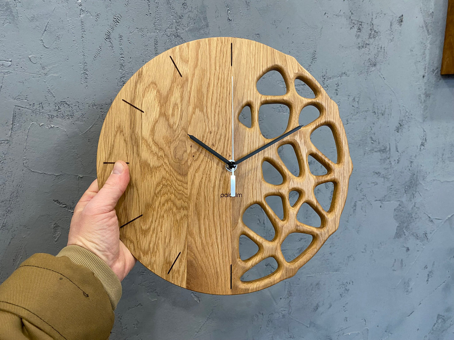 "KLETKA" Wall Clock DIGITAL DESIGN for CNC Router cutting, STP, DXF, F3D