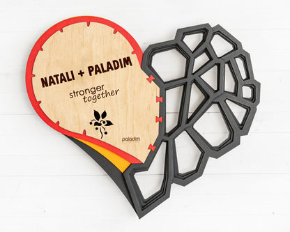 "LUBOV" Love Wall Art/Clock DIGITAL DESIGN for Laser Cutting