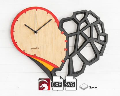 "LUBOV" Love Wall Art/Clock DIGITAL DESIGN for Laser Cutting