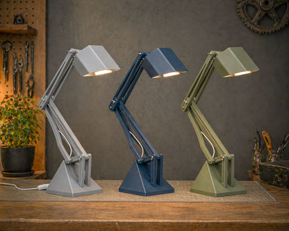 "MASHINA" Articulated Desk Lamp DIGITAL DESIGN for 3D Printing, STL