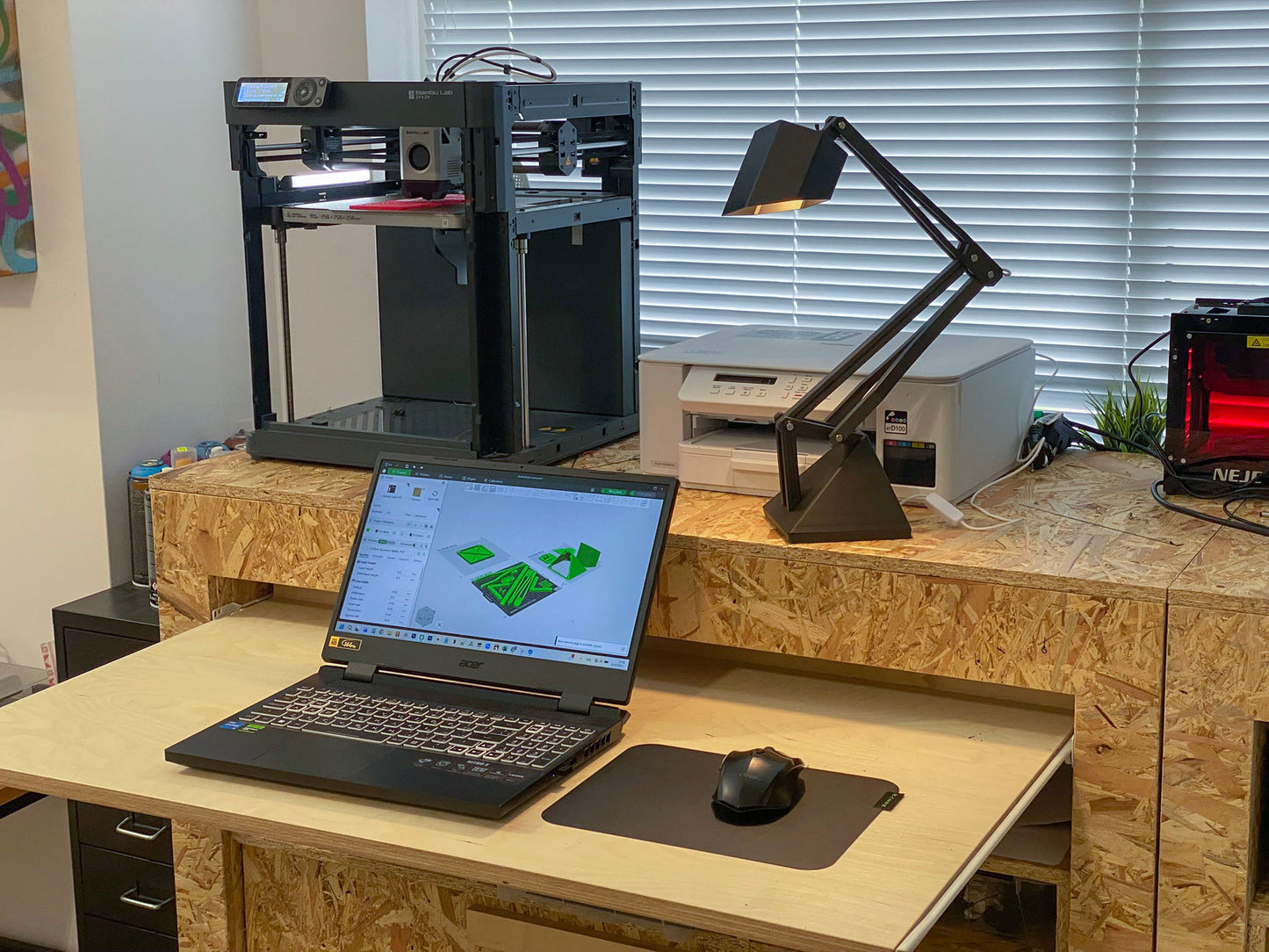 "MASHINA" Articulated Desk Lamp DIGITAL DESIGN for 3D Printing, STL